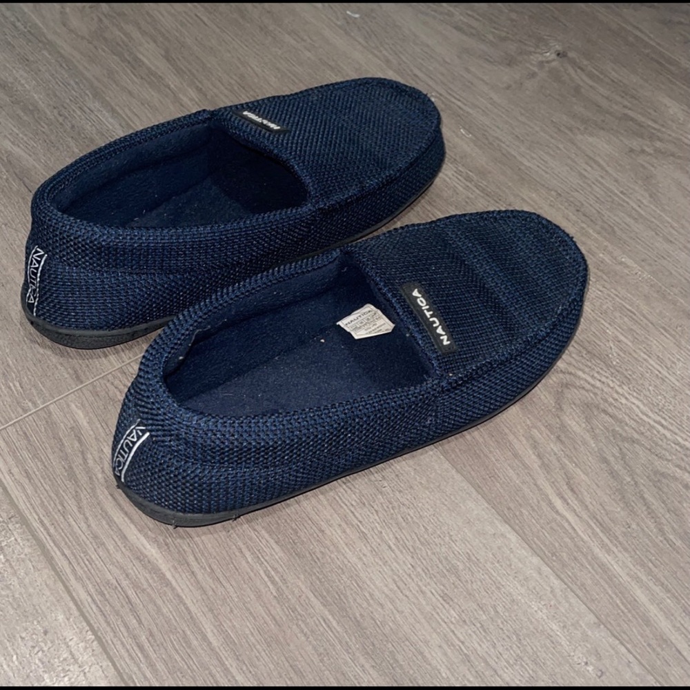 Nautica Navy Blue Loafer Slippers